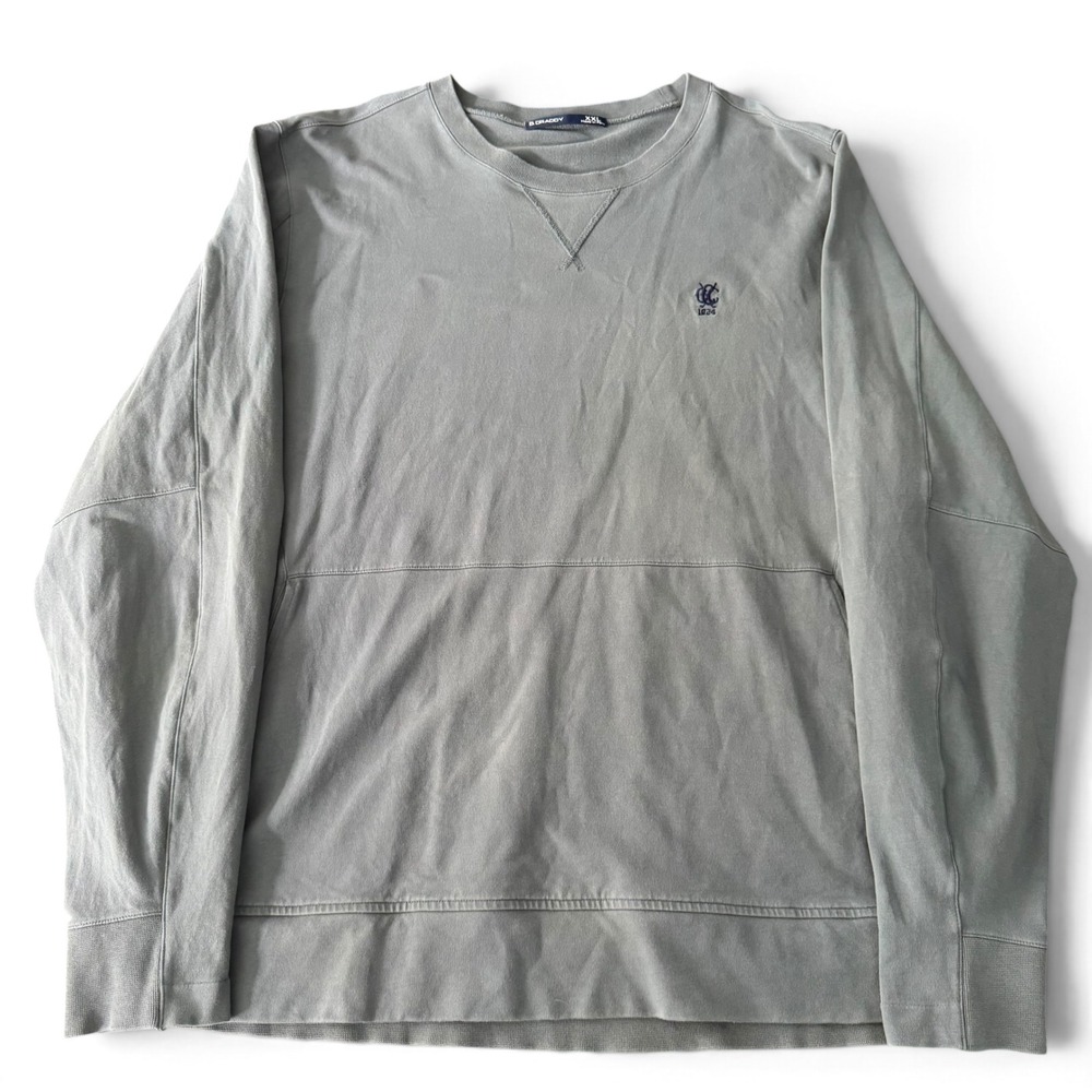 B. Draddy Russ Crewneck Sweatshirt Men XXL Gray Country Club Charleston Pockets